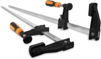 Lot of (6)&nbsp;WEN 10236F2 Quick-Adjust 36-Inch Steel Bar Clamps with 2.5-Inch Throat and Micro-Adjustment Handle, Two Pack