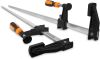Lot of (6)&nbsp;WEN 10236F2 Quick-Adjust 36-Inch Steel Bar Clamps with 2.5-Inch Throat and Micro-Adjustment Handle, Two Pack