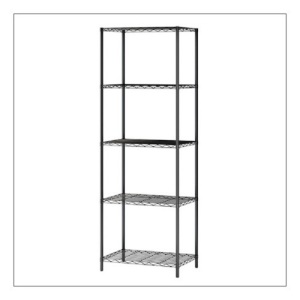 5-Tier Wire Shelving Unit, 21 x 14 x 61 inches. Appears New