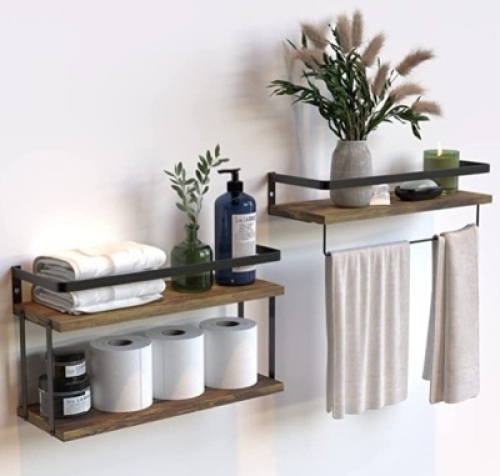 Wall Mounted Floating Shelves, Appears New, Retail 34.99