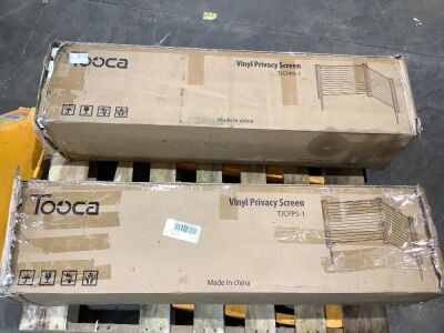 Lot of (2) TOOCA Vinyl Privacy Screens