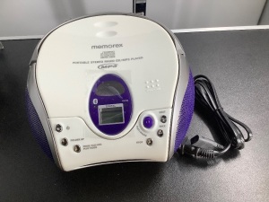 Memorex Bluetooth CD Boombox, Powers On, Appears New