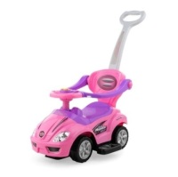 3-in-1 Kids Push Car w/ Handle and Horn, Pink, Appears New