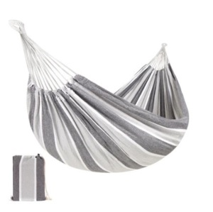 2-Person Brazilian-Style Double Hammock w/ Portable Carrying Bag, Steel, Appears New