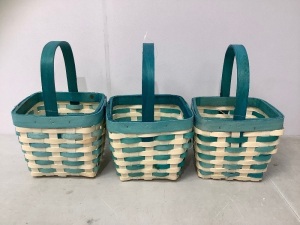 Lot of (3) Easter Baskets, Appears new, Retail 29.97