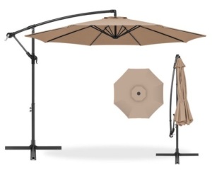 Offset Hanging Patio Umbrella - 10ft, Tan