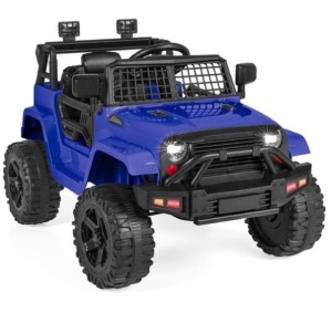 12V Kids Ride-On Truck Car w/ Parent Remote Control, Spring Suspension, Blue