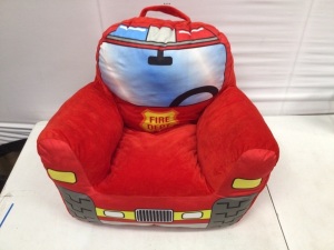 Kids Fire Truck Plush Chair, E-Comm Return
