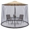 Adjustable Bug Net Accessory for Patio Umbrella w/ Zippered Door - 9ft