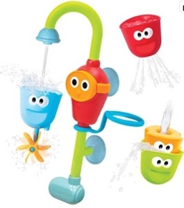 Yookidoo Baby Bath Toy - Flow N Fill Spout - 3 Stackable Cups and Spray Spout