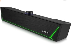 KMOUK PC Sound Bar, Powers Up, Appears New, Retail 39.99
