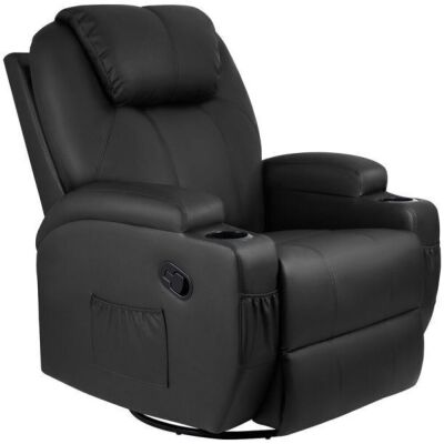 Homall PU Leather Recliner, Black