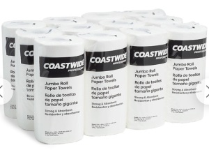 Box of 12 Rolls Coastwide Jumbo Roll Paper Towels, Appears New, Retail 35.99