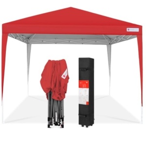 Outdoor Portable Pop Up Canopy Tent w/ Carrying Case, 10x10ft, Red