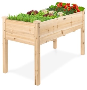 Raised Garden Bed, Elevated Wood Garden Planter Stand, 48x24x30in