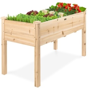 Raised Garden Bed, Elevated Wood Garden Planter Stand, 48x24x30in