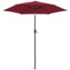 Outdoor Market Patio Umbrella w/ Push Button Tilt, Crank Lift - 7.5ft