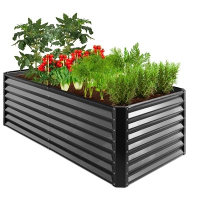 Outdoor Metal Raised Garden Bed for Vegetables, Flowers, Herbs - 6x3x2ft,E-COMMERCE RETURN