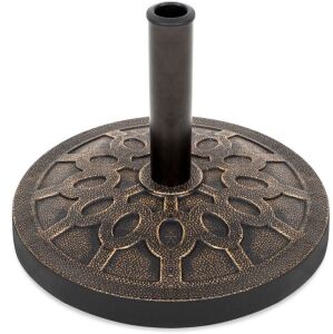 18in Round Patio Umbrella Base Stand w/ Rustic Finish