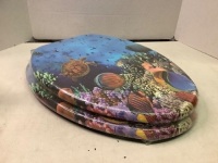 Aquatic Theme Toilet Seat, Appears New