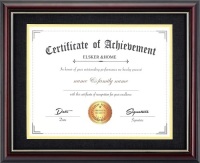 Case of (10)&nbsp;ELSKER&HOME&nbsp;Diploma Frame 8.5x11 Inch with Mat and 11x14 Inch without Mat, Black with Golden Rim - New&nbsp;