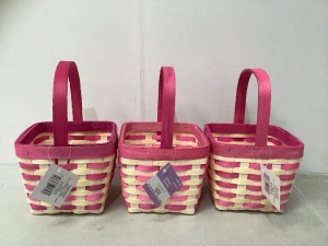 Lot of (3) Easter Baskets, Appears new, Retail 29.97