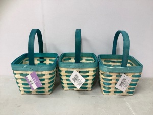 Lot of (3) Easter Baskets, Appears new, Retail 29.97