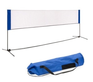 Portable Freestanding Volleyball, Tennis, Badminton Net - 12.5ft