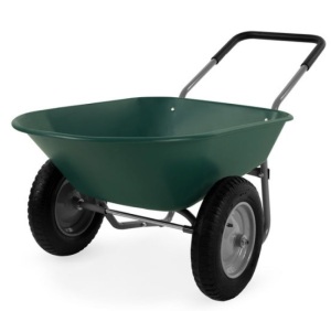 Dual-Wheel Wheelbarrow Garden Cart