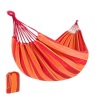 2-Person Brazilian-Style Double Hammock w/ Portable Carrying Bag, Orange, Appears New