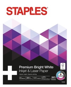 Lot of (3) Staples 8.5" x 11" Premium Paper, E-Comm Return, Retail 58.77