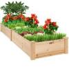 8x2ft Wooden Raised Garden Bed Planter for Garden, Lawn, Yard