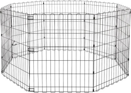 Amazon Basics Foldable Metal Pet Dog Exercise Fence Pen&nbsp;60 x 60 x 30 Inches - E-Comm Return, Appears New&nbsp;&nbsp;