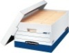 Bankers Box PRESTO Heavy-Duty Storage Boxes, Instant Assembly, Lift-Off Lid, Legal, Case of 12 - Appears New&nbsp;