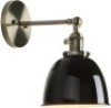 Lot of (4)&nbsp;Permo 6.3-Inch Metal Dome Shade Industrial Wall Sconce Lighting Fixtures, Black - New&nbsp;&nbsp;