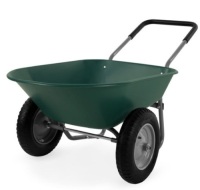 Dual-Wheel Wheelbarrow Garden Cart