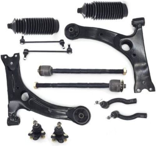 Topicksap - For 03-08 Toyota Corolla 12pc Front Suspension Kit, Front Lower Control Arms, Front Lower Ball Joints, Front Sway Bar End Links, Front Inner & Outer Tie Rod Ends, Boots - Appears New