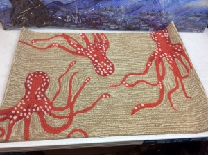 Liora Manne Capri Coral Octopus Indoor/Outdoor Rug, 24" x 36" - Appears New 