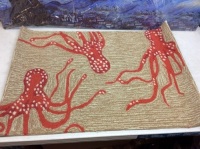 Liora Manne Capri Coral Octopus Indoor/Outdoor Rug, 24" x 36" - Appears New&nbsp;