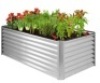 Outdoor Metal Raised Garden Bed for Vegetables, Flowers, Herbs - 6x3x2ft, Silver