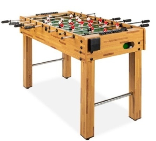 Foosball Game Table, Arcade Table Soccer w/ 2 Cup Holders, 2 Balls - 48in