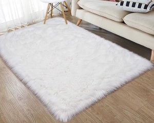 Junovo Fluffy Area Rug, 3x5, Appears new, Retail 33.99