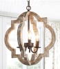 Wood Farmhouse Orb Chandelier, Appears New, Retail 199.99