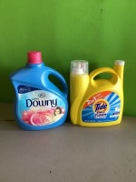 LOT of 2, Laudry Combo, Tide 2-in-1 Detergent 128OZ/Downy Ultra 129OZ, New, Retail - $21