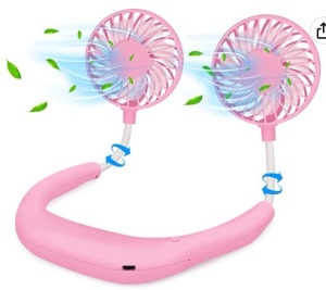 Wearable Neck Fan, Powers Up, Appears New, Retail 18.99