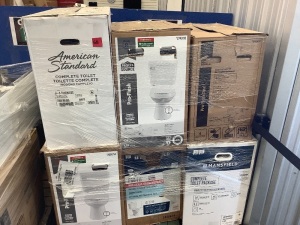 PALLET LOAD  OF REMODELING MATERIALS / TOILETS AND BATHROOM 