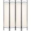 4-Panel Folding Privacy Screen Room Divider Decoration Accent, 6ft