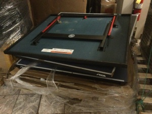 Pallet of Ping Pong Table Pieces. For Repair or Parts