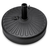 Plastic Patio Umbrella Base Pole Holder Accessory w/ Adjustable Knob