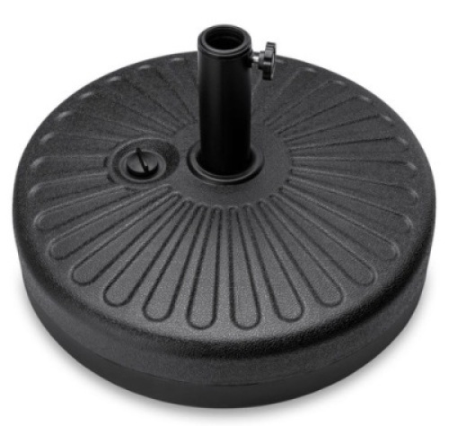 Plastic Patio Umbrella Base Pole Holder Accessory w/ Adjustable Knob